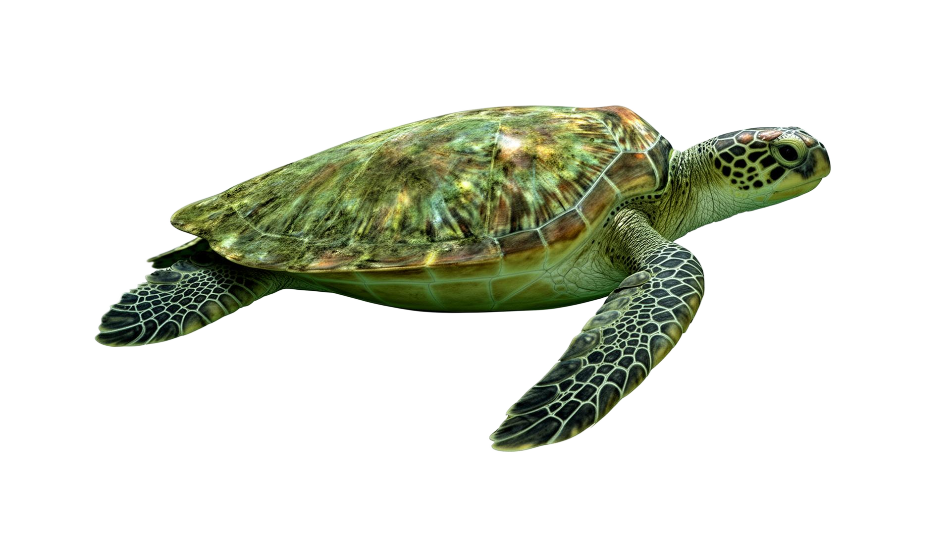 A sea turtle